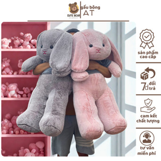  Gấu Bông Thỏ Bunny Tai Dài Lông Thỏ Mềm Quà Tặng Cao Cấp Màu Xám Hồng Có Khóa Kéo Size To Giá 