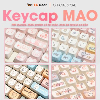 [Sẵn Giao] Keycaps MAO Có Tai Mèo Cho Bàn Phím Cơ Keycap Tai Mèo - EA Gear