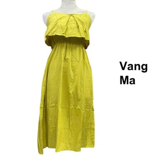 Đầm lanh 2 dây, thổ cẩm, trái cây