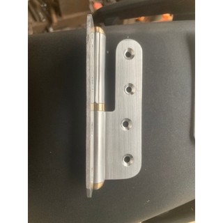 Bản lề cối inox n5 đầu đồng tròn ĐR lắp cửa dầy 3,5cm đến 4,5cm