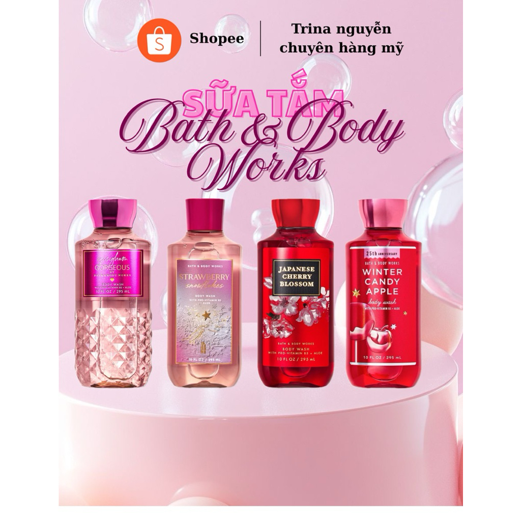 [Bill Mỹ Air] Body Wash Bath & Body Works 295ml