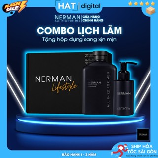  Combo Sữa Tắm Nam 3in1 Nerman 350ml Và Dung Dịch Vệ Sinh Nam Nerman 100ml Hương Nước Hoa Pháp Cao Cấp - Chính Hãng 