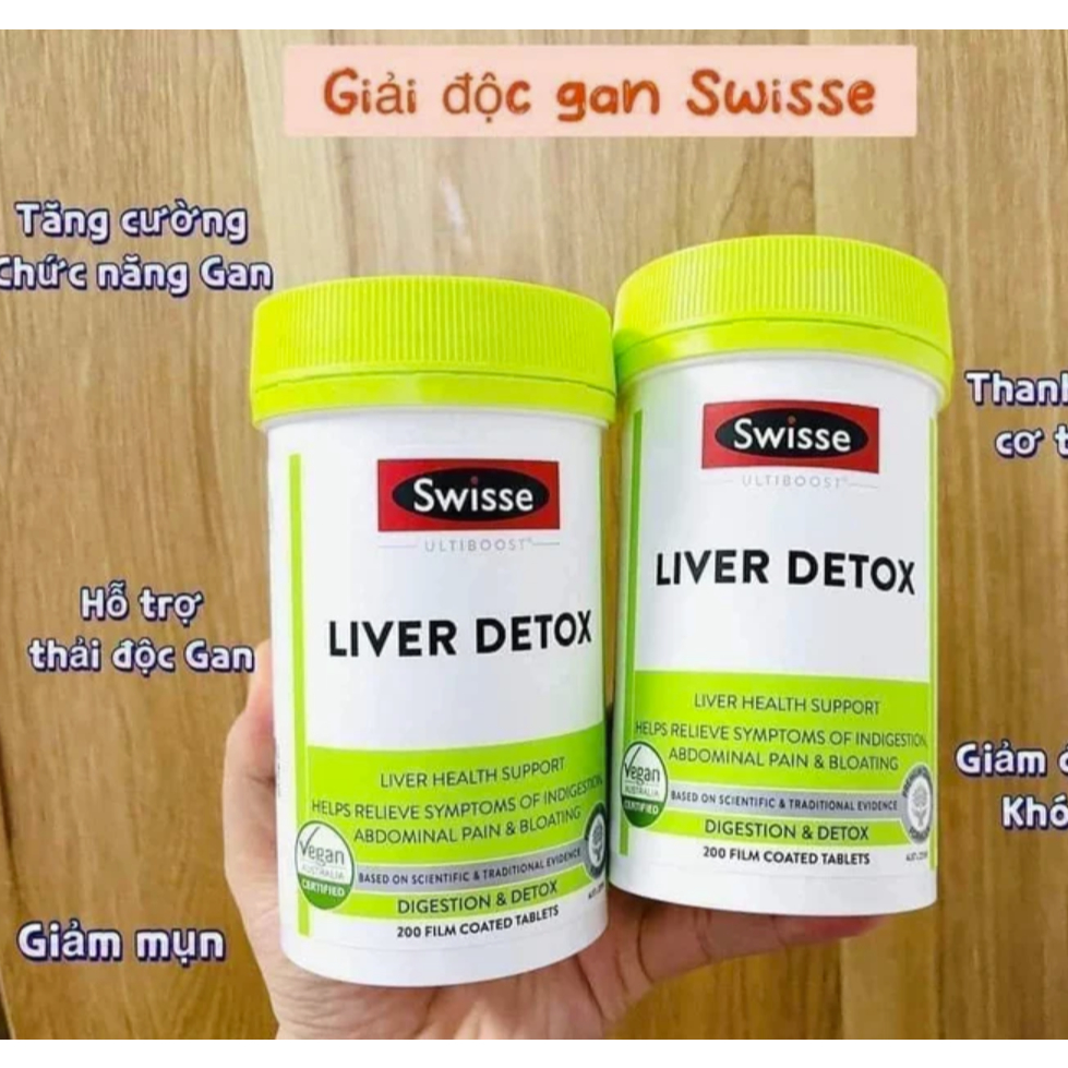 ( 200 Viên) Thải độc gan Liver Detox Swisse Úc 200 viên ( gan Swisse )
