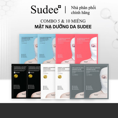 [COMBO MIX] Mặt nạ Dưỡng da Collagen Sudee Mờ nám, Sáng da, Nâng cơ, Cấp ẩm cho da xỉn màu, Chống Oxy hóa