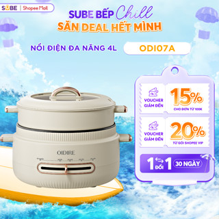 Nồi Điện Đa Năng OIDIRE 4L Bếp Nướng Điện Nồi Điện Nồi Lẩu Điện Nồi Hấp Điện Bếp Nướng Nồi Lẩu Nướng Bếp Lẩu ODI07A