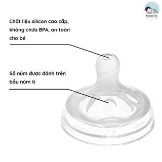 Núm ti Avent Natural cổ rộng [Đủ size 0-6]