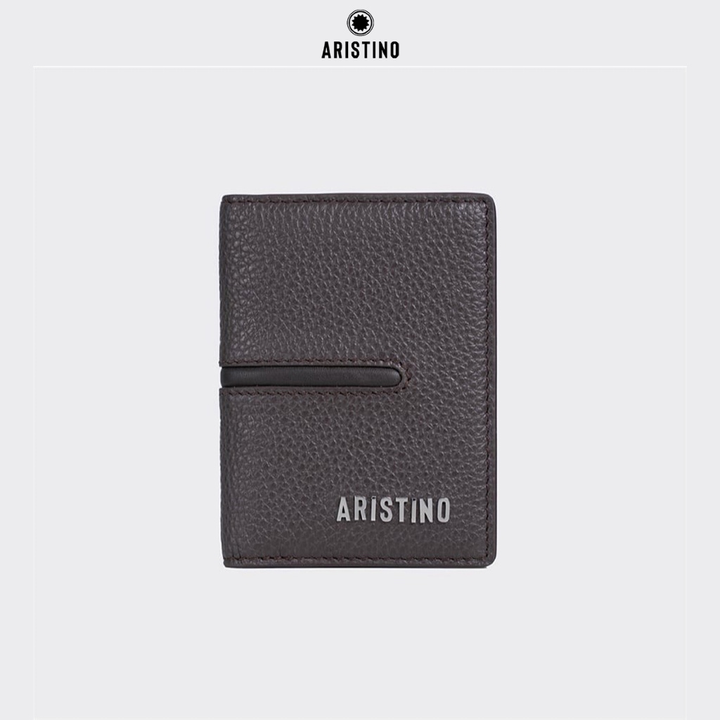 Ví đựng thẻ Nam da bò Aristino Leathe, kế gọn nhẹ và tiện lợi, chống trầy xước và thấm nước -  ACH00