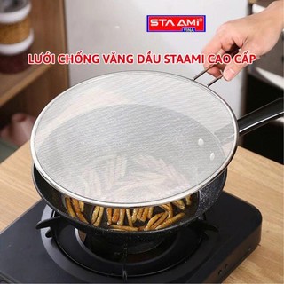 Lưới đậy chống văng dầu mỡ Sta Ami Hàn Quốc hàng Chính hãng ST-308 , Inox không hoen gỉ