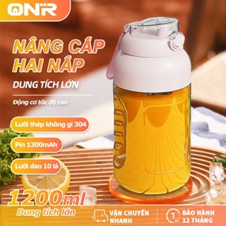 Máy Xay Sinh Tố Cầm Tay, Dung tích 600/1200ml, Một Cốc Đôi Nắp, 10 Lưỡi Siêu Khỏe