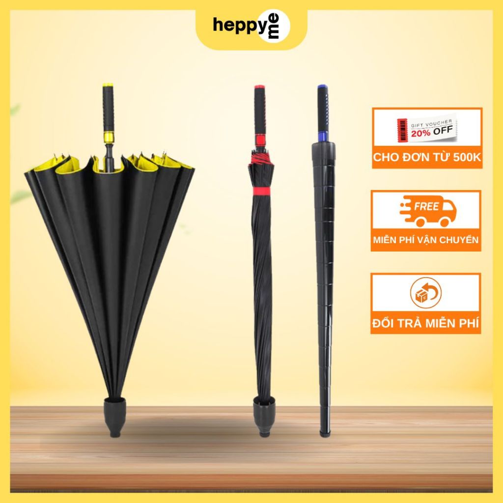 Ô Che Mưa 8 Nan Có Vỏ Rút Ngăn Nước Tràn Ra Khung Bền Bỉ, Ô Dù Chống Lật Che Nắng Chống Tia UV