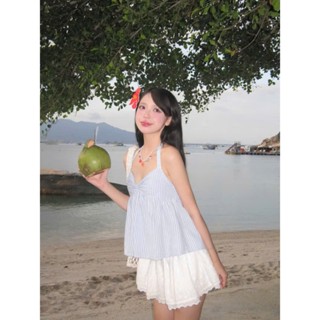 Chân váy xoè hoạ tiết hoa phối ren (có quần bảo hộ)_B1T10