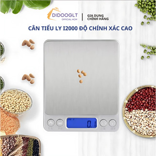 Cân Tiểu Ly Điện Tử I2000 Độ Chính Xác Cao 0.01g 5Kg, Cân Bột Gia Vị... Tặng Kèm Khay Đựng Cho Nhà Bếp