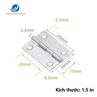 BẢN LỀ LÁ INOX MINI