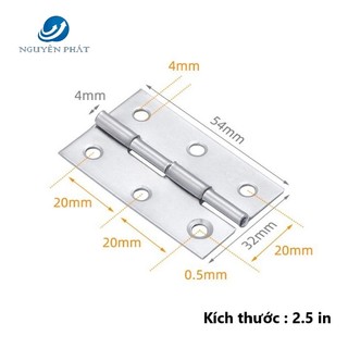 BẢN LỀ LÁ INOX MINI