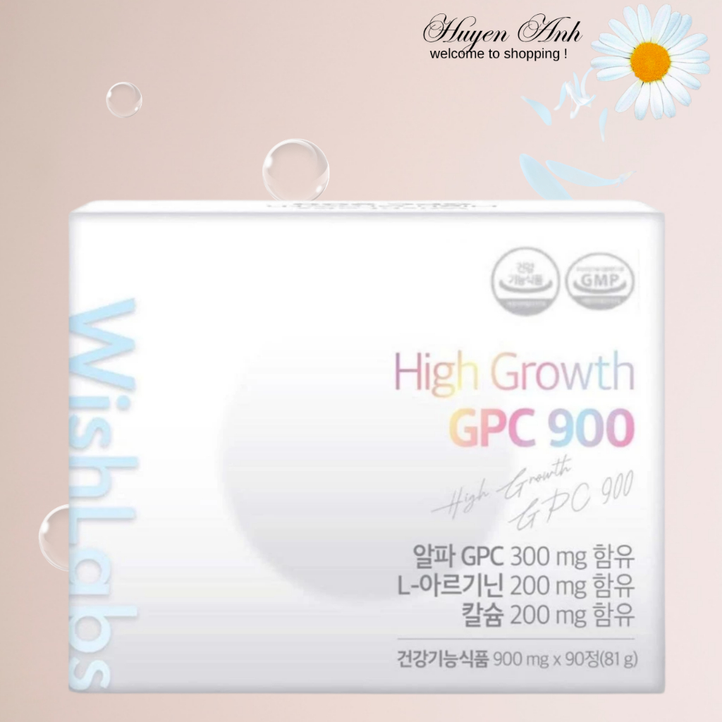 Viên Uống Hỗ Trợ Tăng Chiều Cao GPC WishLabs Mẫu Mới cho người từ 5-30 tuổi