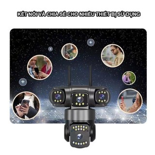 Camera YooSee 3 Mắt Giám Sát Ngoài Trời Xoay 360 độ Xem Đêm Có Màu Không Dây IP66 Thông Minh chống nước - FHD 12MP