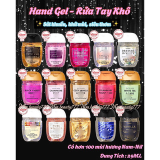   DATE XA  GEL NƯỚC RỬA TAY KHÔ - HAND GEL BATH&BODY W.ORK 29ML 