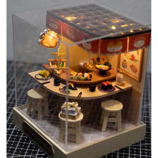 Bộ lắp ráp mô hình nhà gỗ DIY, mô hình nhà búp bê mini