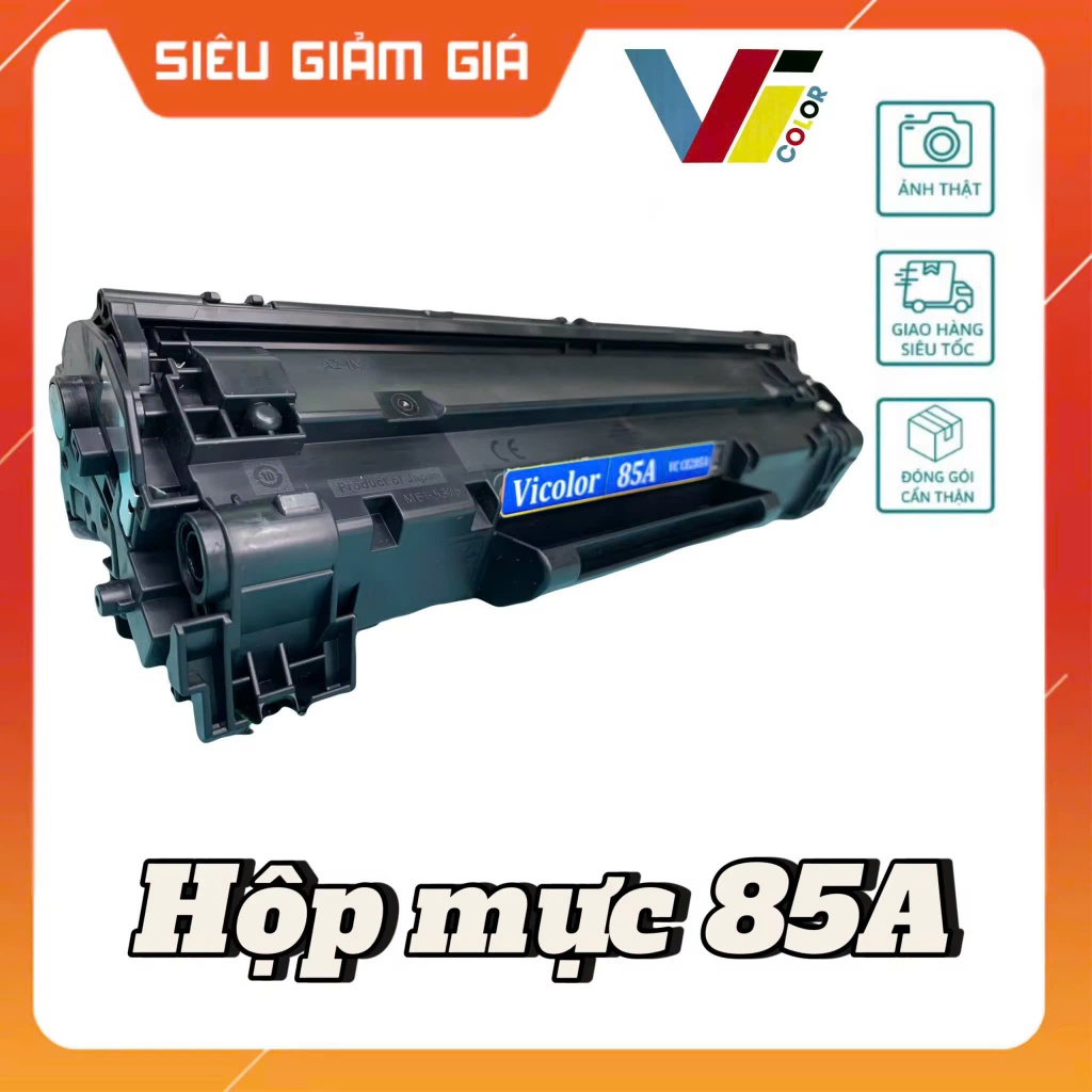 [HCM] Hộp mực in VICOLOR 85A CE285A - Có thể tái nạp trên 2 lần - Xuất hóa đơn đỏ.
