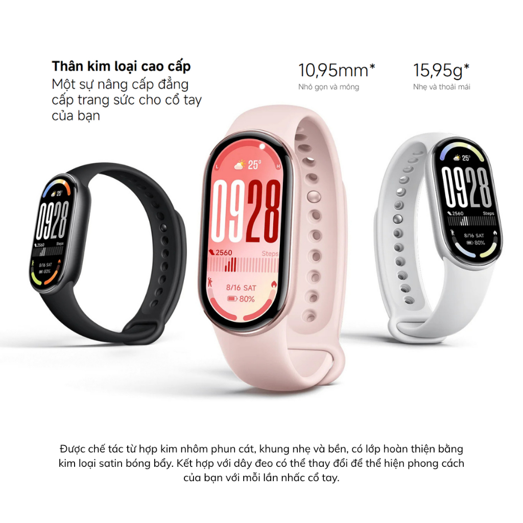 Vòng Đeo Tay Thông Minh Xiaomi Mi Band 9, Band 10 Theo Dõi Sức Khỏe, Bản Quốc Tế - Hàng Chính Hãng | BigBuy360 - bigbuy360.vn