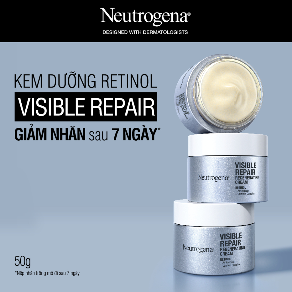 [Neutrogena x Hannah] Kem dưỡng Retinol Chống Lão Hóa Giảm Nhăn Neutrogena Visible Repair Regenerati