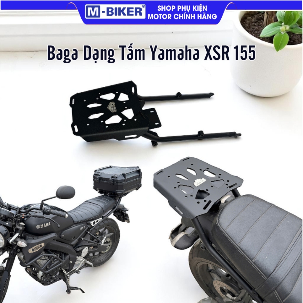 Baga Tựa Lưng XSR155, Baga Gắn Thùng XSR155 MBiker, Baga Sau XSR155 Có Tựa Êm Ái Đi Tour