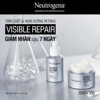  Bộ sản phẩm dưỡng da Chống Lão Hóa Giảm Nhăn Neutrogena Visible Repair  Kem Dưỡng Retinol 50g + Serum Retinol 30ml  