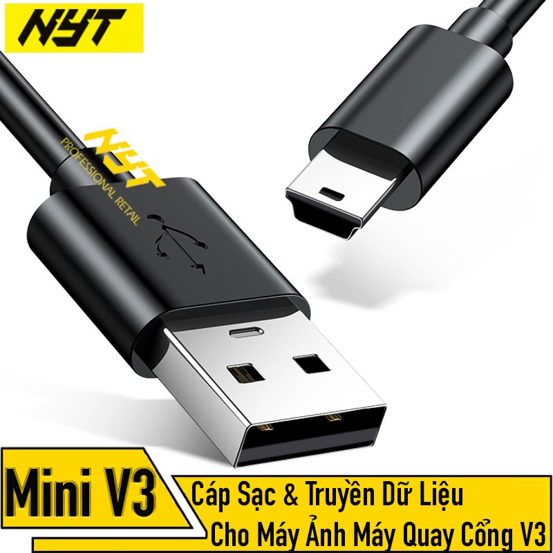 Dây Mini USB V3 Charge & Data Cho Máy Ảnh, MP3, MP4, DVR, Ổ Cứng vv NYT DLN101