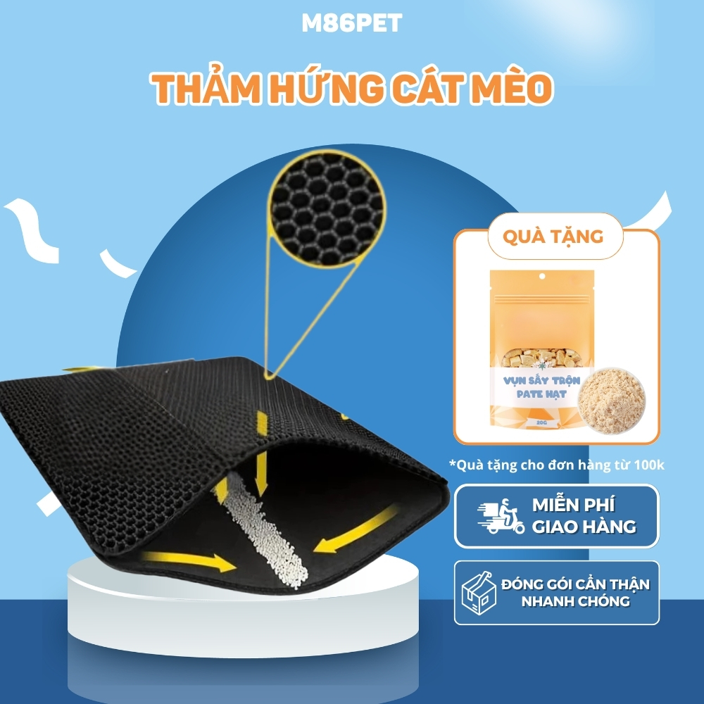 (MÃ 20% Ở VIDEO) Thảm Hứng Cát Mèo Size L 40x60cm