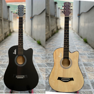 Đàn guitar giá rẻ có ty chống cong cần cho người mới tập tặng gtrinh và phụ kiện