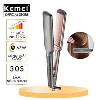  Máy duỗi tóc Kemei KM-3137 bảng nhiệt lớn 5 cm điều chỉnh 11 mức nhiệt sử dụng được mọi loại tóc - Hàng chính hãng 
