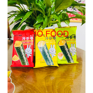 COMBO 3 Bánh rong biển cuộn vị phô mai,trứng muối,trà bông OHO.FOOD 42g ăn vặt nội địa trung