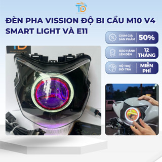 Đèn pha Vission độ bi cầu M10 V4 Smart Light và E11 đổi 7 màu qua app bảo hành 12 tháng