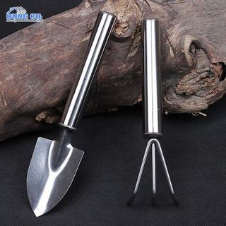 Bộ 2 dụng cụ làm vườn mini inox