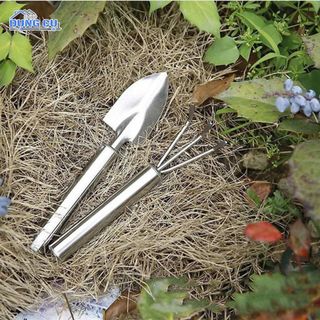 Bộ 2 dụng cụ làm vườn mini inox