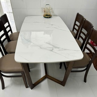 Bàn ăn chân concorde mặt đá ceramic; Bàn mặt đá/Bàn đá
