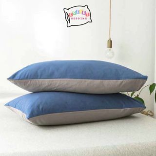 Vỏ gối nằm cotton trơn Cosset màu trơn vải dày thấm mồ hôi tốt (1 chiếc)