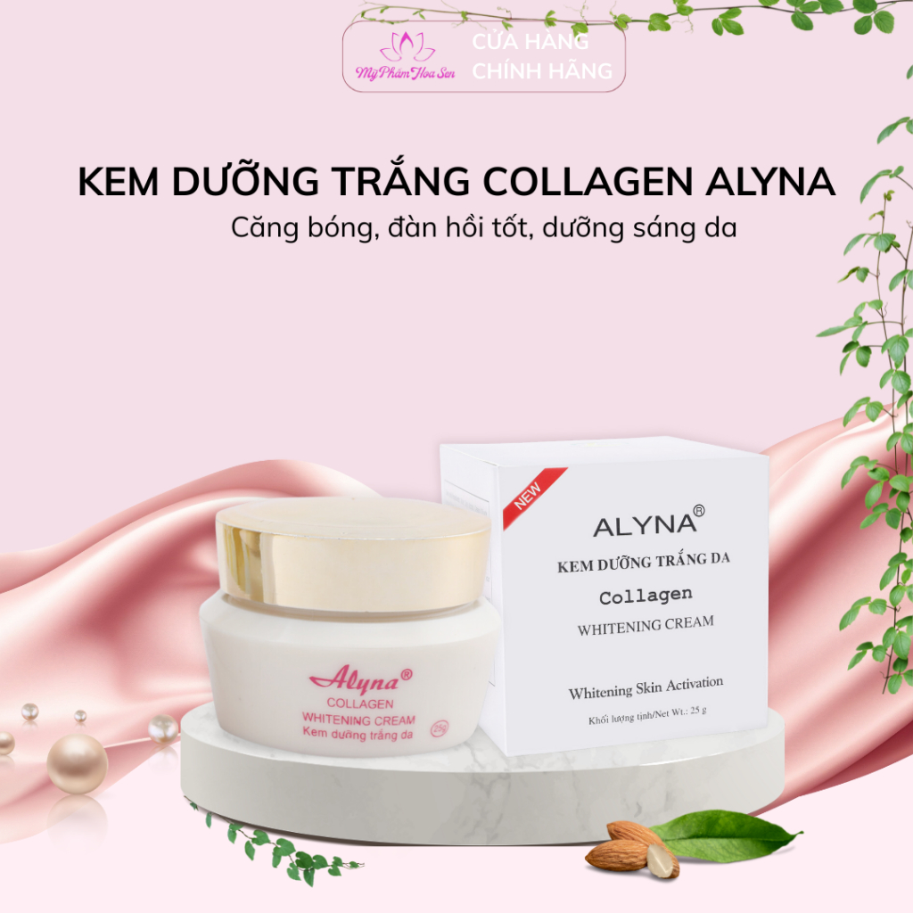 Kem dưỡng trắng da Collagen Alyna