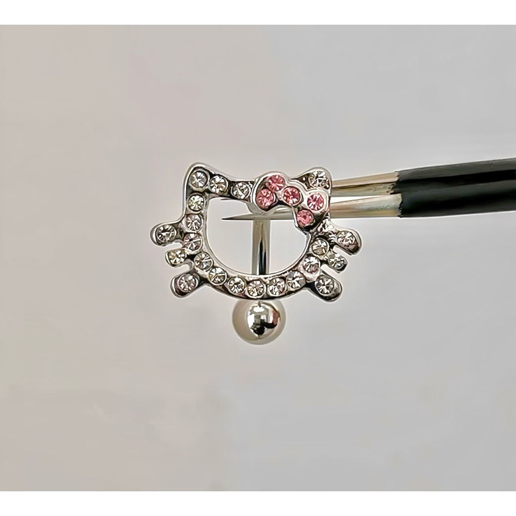  Khuyên Xỏ Rốn Dáng Úp Kitty Xinh iu 