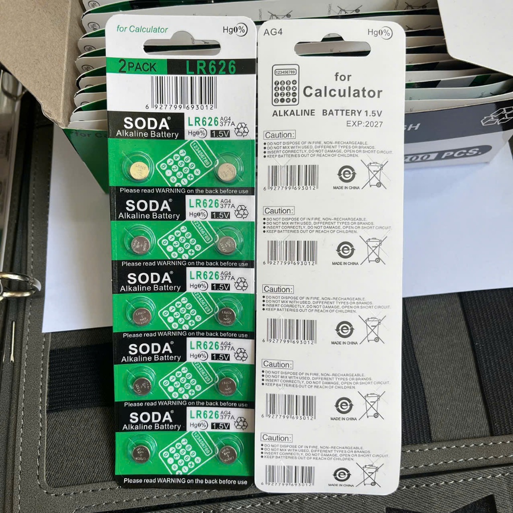 10 Viên pin đồng hồ 626 pin phổ thông AG4 - 626 - 377A