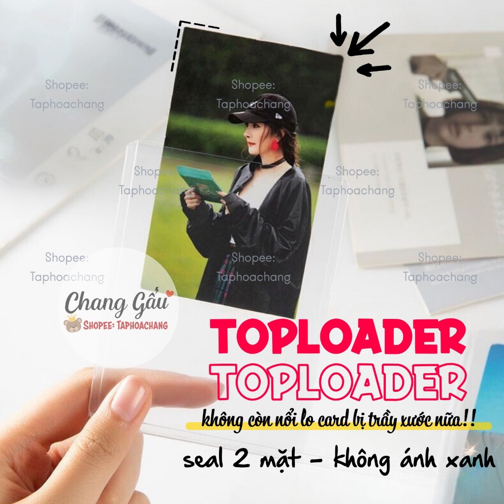 10 Toploader đựng bảo vệ hình ảnh, card bo góc, thẻ bài, photocard - Toploader A7 Toploader B8