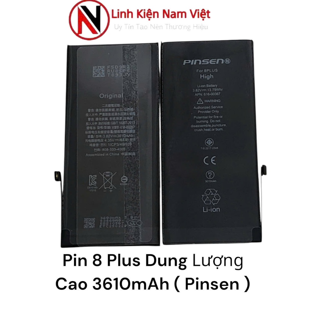 Pin 8G / Pin 8Plus Dung Lượng Cao ( Pinsen ) Bảo hành 12 tháng
