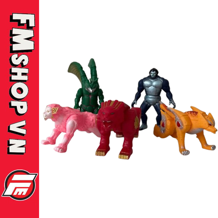 (2nd) Mô Hình Nhân Vật Seijuu Sentai Gingaman Starbeast Vinyl Figures 5 Pack