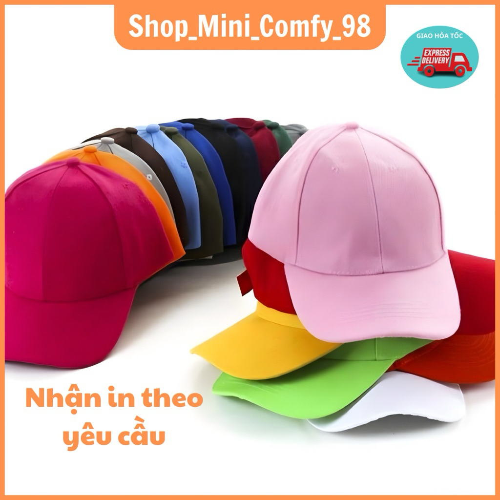 (Sỉ giá xưởng) Mũ lưỡi trai, nón kết trơn nhiều màu phong cách Hàn Quốc