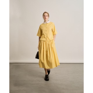 Set áo sơ mi và chân váy phối sẵn mặc đi chơi, đi làm dáng xoè tôn dáng, mùa hè mặc mát KHÂU BY CQ