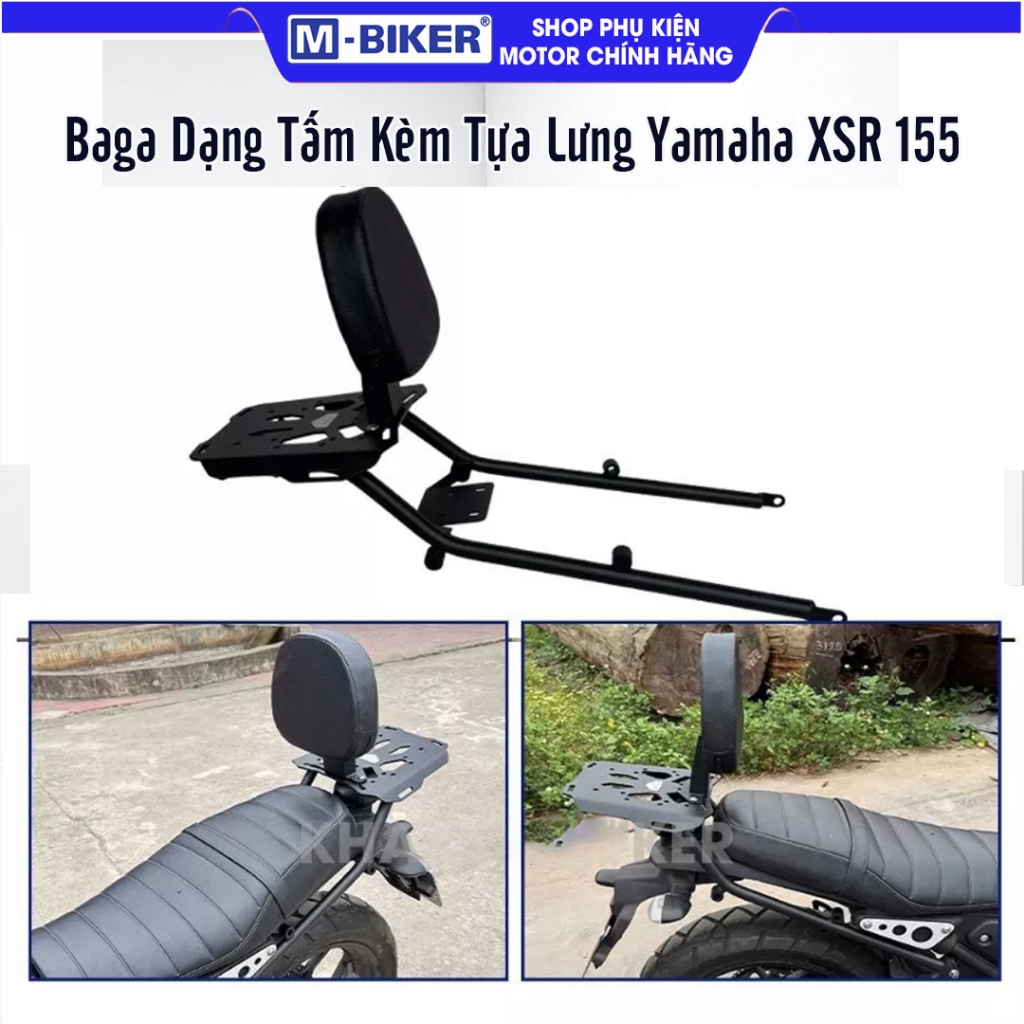 Baga XSR155, Baga Tựa Lưng XSR155 MBiker, Baga Gắn Thùng Sau XSR155 Chuẩn Zin Cứng Cáp