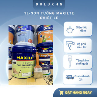 (Tặng kèm cọ sơn)Sơn tường giá rẻ Maxilite chiết lẻ 1 lít – Màu trắng, nhiều màu sắc đa dạng