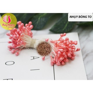 Nhụy hoa bóng, nhụy hoa đầu tròn chất bột dùng làm hoa giả, hoa vải handmade