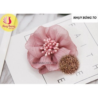 Nhụy hoa bóng, nhụy hoa đầu tròn chất bột dùng làm hoa giả, hoa vải handmade