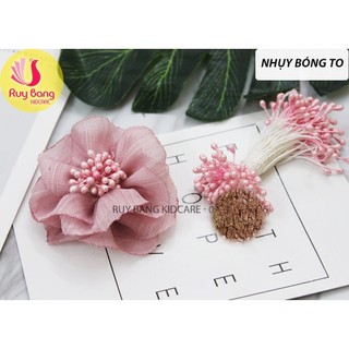 Nhụy hoa bóng, nhụy hoa đầu tròn chất bột dùng làm hoa giả, hoa vải handmade